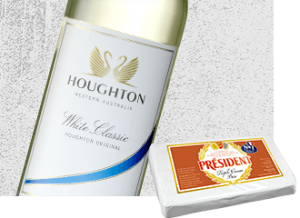 2013 Houghton White Classic Wine with Président Triple Cream Brie Cheese