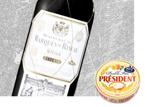 2008 Marques de Riscal Reserve Wine with Président Double Brie Cheese